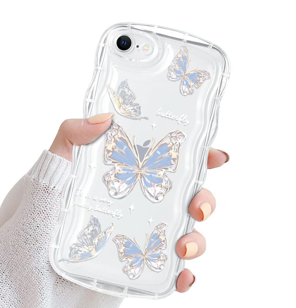 Amazon.co.jp: MuZiF iPhone 15 用 ケース クリア 可愛い ちょう